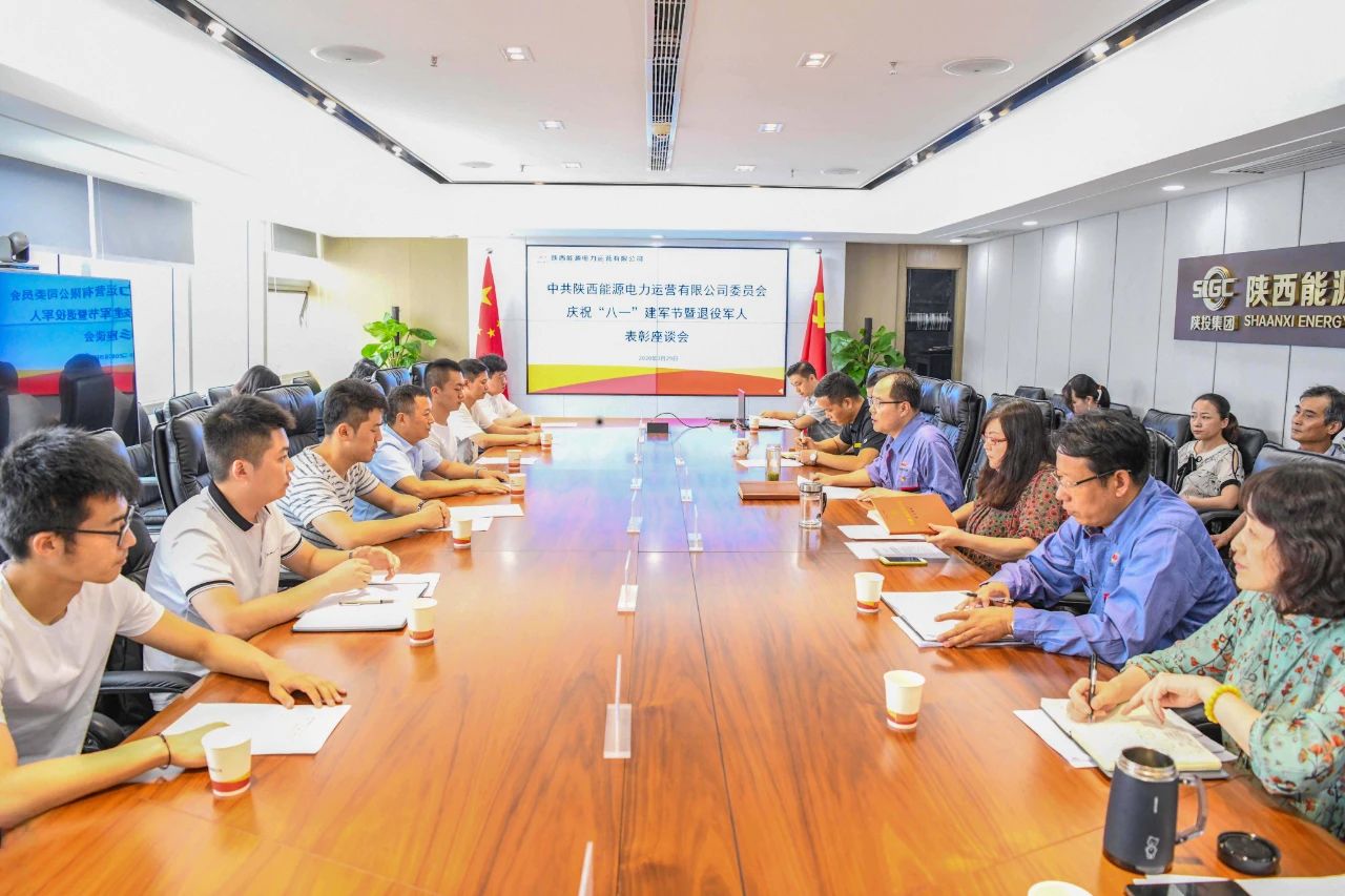陜投集團電力運營公司召開慶?！鞍艘弧苯ㄜ姽?jié)暨退役軍人表彰座談會