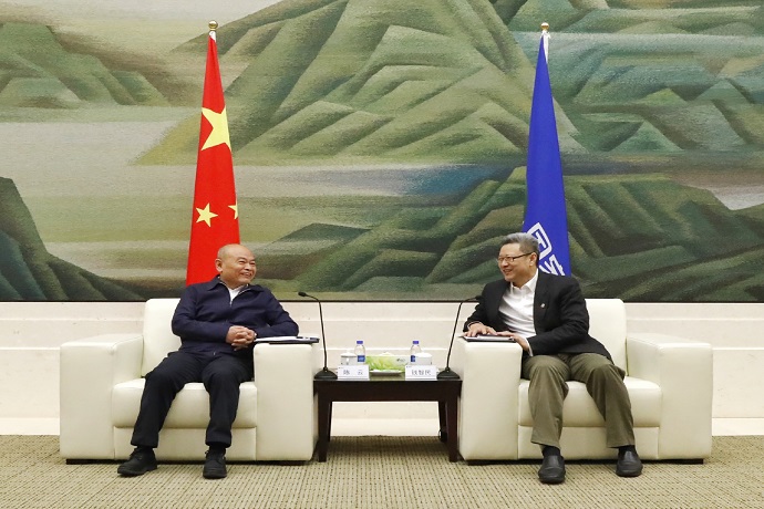 錢(qián)智民會(huì)見(jiàn)中國(guó)中鐵董事長(zhǎng)、黨委書(shū)記陳云