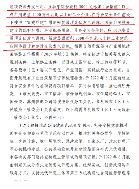 蘇州：國企廠房100%安裝分布式光伏！