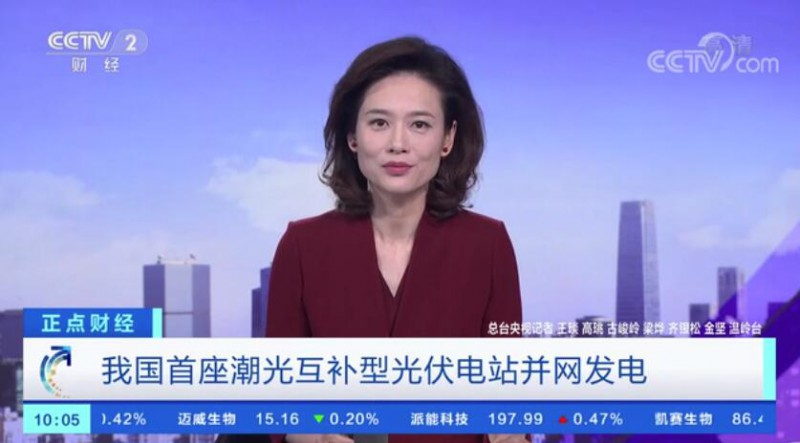 年均發(fā)電量超1億度！央視財經(jīng)重點關注我國“首座”潮光互補型光伏電站