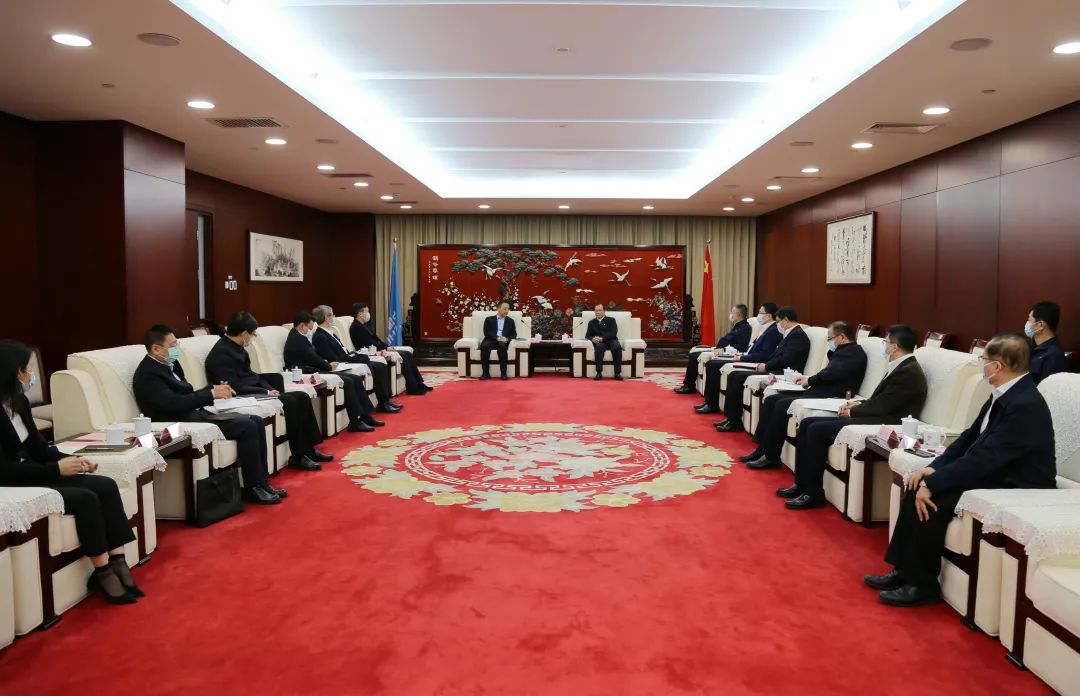 中國(guó)華電董事長(zhǎng)江毅、總經(jīng)理葉向東會(huì)見(jiàn)中國(guó)大唐董事長(zhǎng)鄒磊、總經(jīng)理劉明勝
